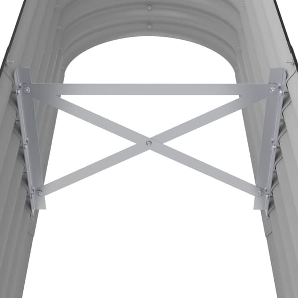 vidaXL Høybed pulverlakkert stål 152x40x36 cm antrasitt