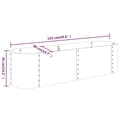 Miniatyrbilde 6 av 6: vidaXL Høybed pulverlakkert stål 152x40x36 cm antrasitt
