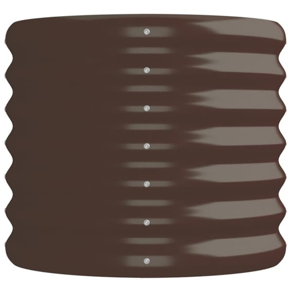 vidaXL Odlingslåda pulverlackerat stål 152x40x36 cm brun