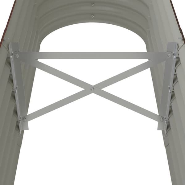 vidaXL Odlingslåda pulverlackerat stål 152x40x36 cm brun