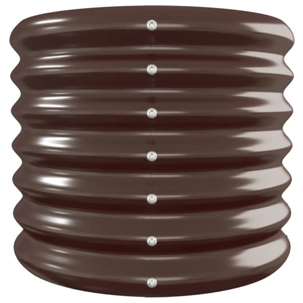 vidaXL Høybed pulverlakkert stål 260x40x36 cm brun
