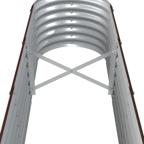 vidaXL Høybed pulverlakkert stål 260x40x36 cm brun
