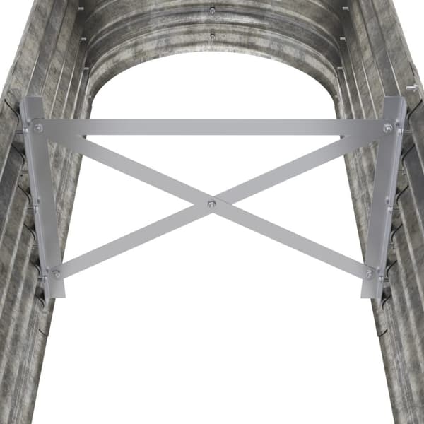 vidaXL Odlingslåda pulverlackerat stål 152x40x36 cm silver