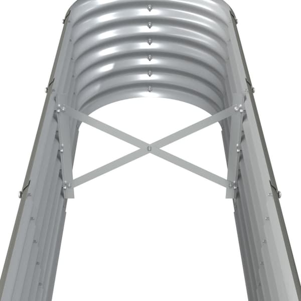 vidaXL Høybed pulverlakkert stål 260x40x36 cm grå