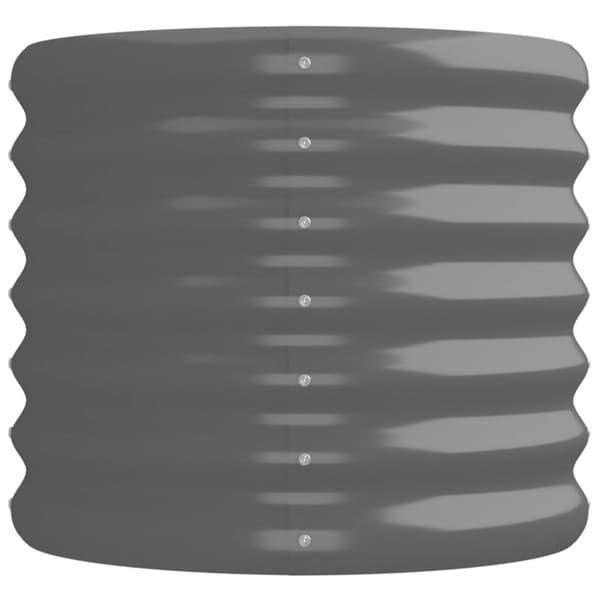vidaXL Høybed pulverlakkert stål 224x40x36 cm grå