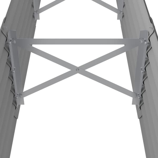 vidaXL Høybed pulverlakkert stål 224x40x36 cm grå
