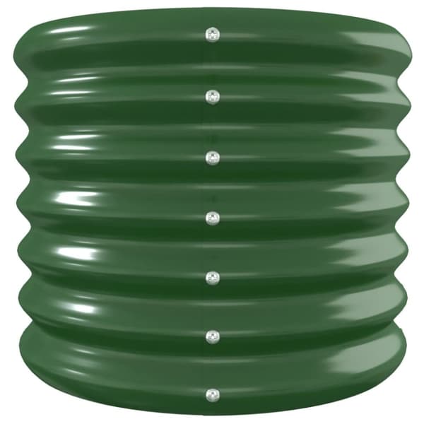 vidaXL Odlingslåda pulverlackerat stål 260x40x36 cm grön