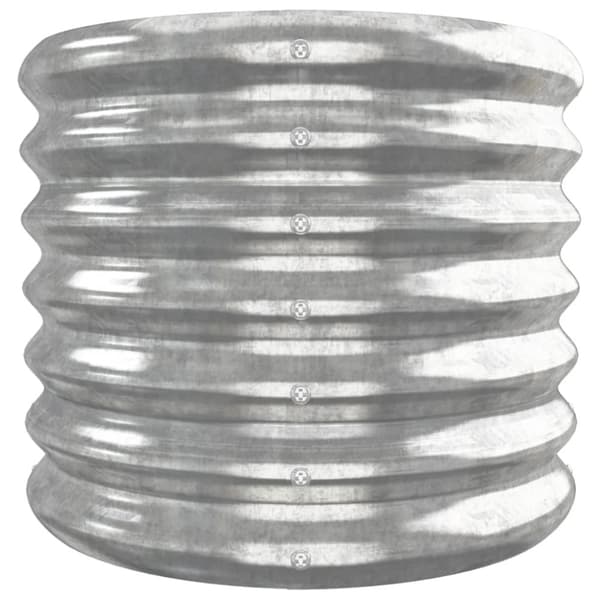 vidaXL Odlingslåda pulverlackerat stål 260x40x36 cm silver
