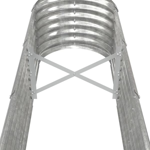 vidaXL Odlingslåda pulverlackerat stål 260x40x36 cm silver