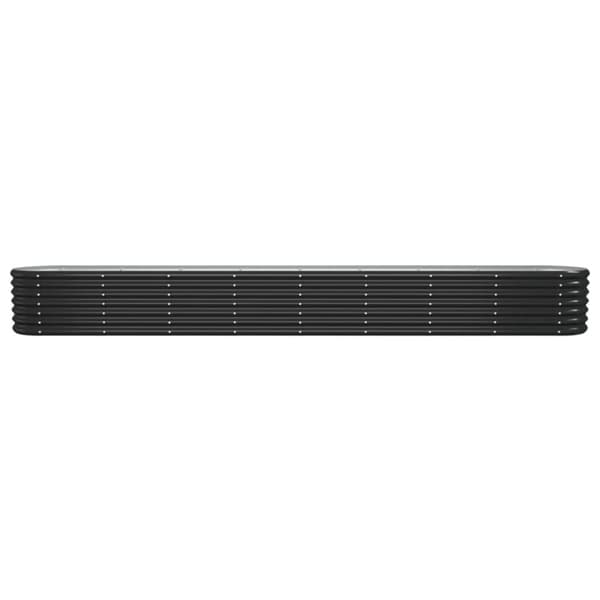 vidaXL Odlingslåda pulverlackerat stål 332x40x36 cm antracit