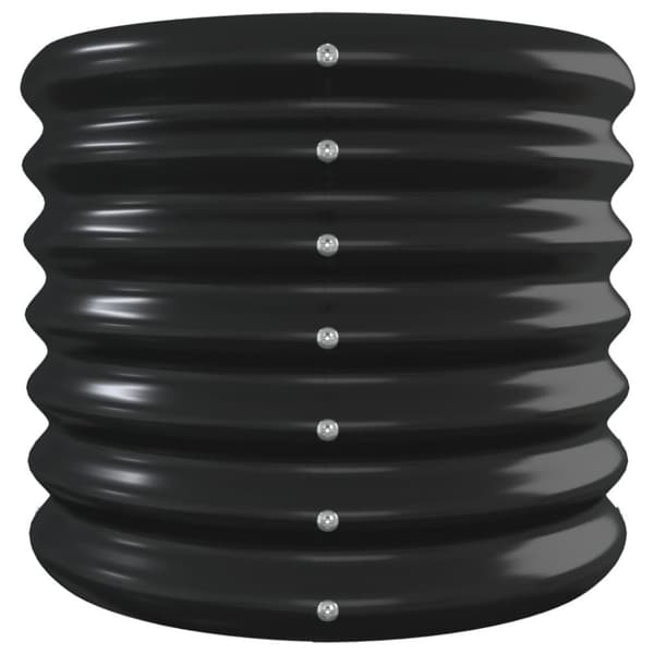 vidaXL Odlingslåda pulverlackerat stål 332x40x36 cm antracit