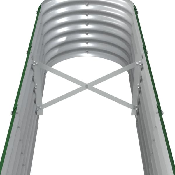 vidaXL Høybed pulverlakkert stål 332x40x36 cm grønn