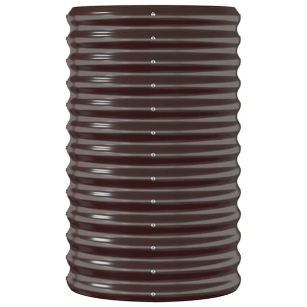 vidaXL Høybed pulverlakkert stål 114x40x68 cm brun