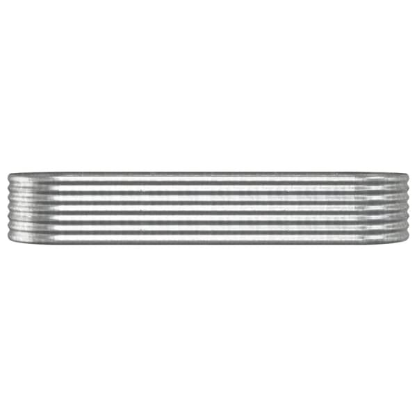 vidaXL Høybed pulverlakkert stål 224x80x36 cm sølv