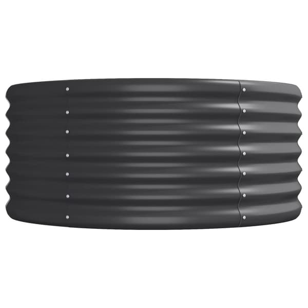 vidaXL Høybed pulverlakkert stål 296x80x36 cm antrasitt