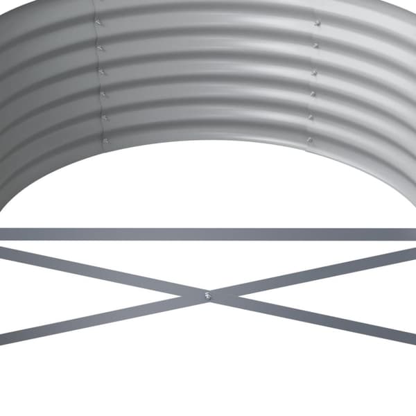 vidaXL Høybed pulverlakkert stål 620x80x36 cm grønn