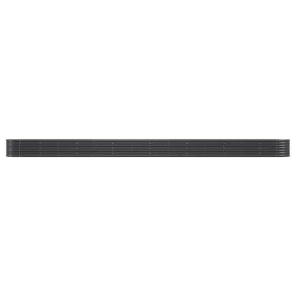 vidaXL Odlingslåda pulverlackerat stål 620x80x36 cm antracit