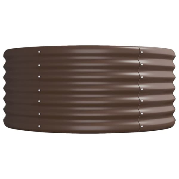 vidaXL Høybed pulverlakkert stål 620x80x36 cm brun