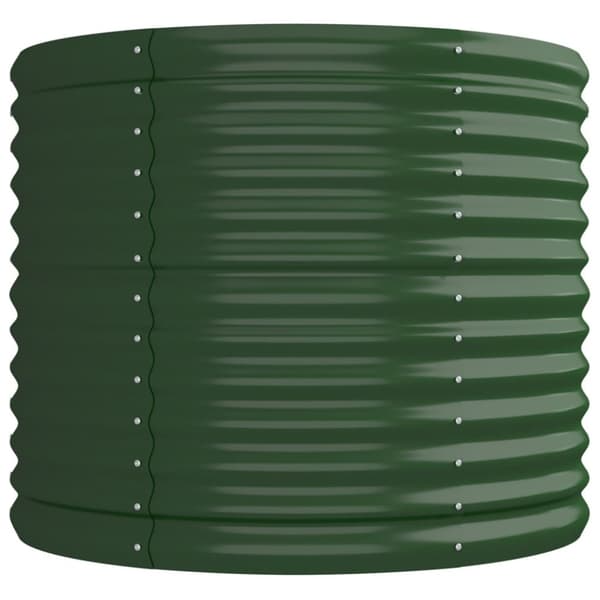 vidaXL Odlingslåda pulverlackerat stål 224x80x68 cm grön
