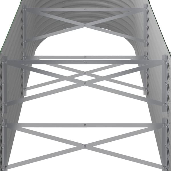 vidaXL Odlingslåda pulverlackerat stål 224x80x68 cm grön
