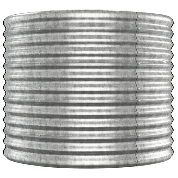 vidaXL Odlingslåda pulverlackerat stål 512x80x68 cm silver