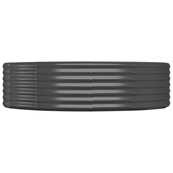 vidaXL Høybed pulverlakkert stål 140x140x36 cm antrasitt