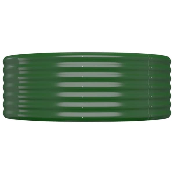 vidaXL Høybed pulverlakkert stål 249x100x36 cm grønn