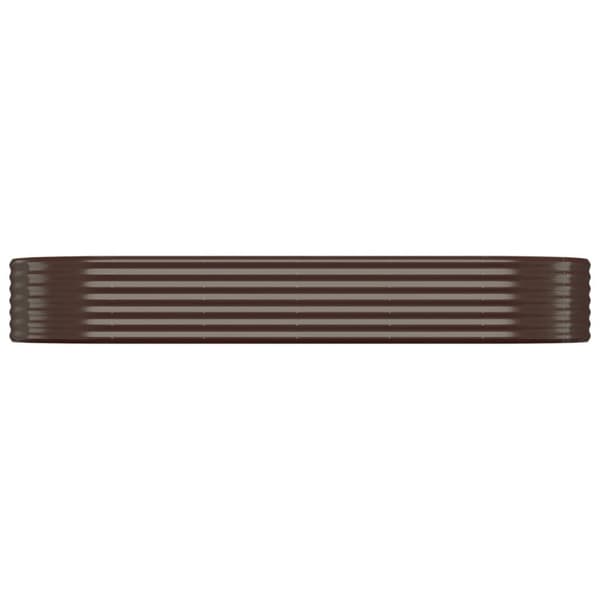vidaXL Høybed pulverlakkert stål 249x100x36 cm brun