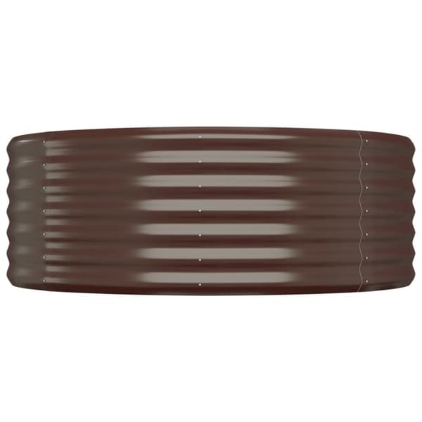 vidaXL Høybed pulverlakkert stål 249x100x36 cm brun