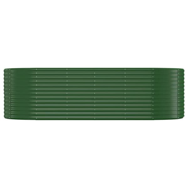 vidaXL Høybed pulverlakkert stål 249x100x68 cm grønn