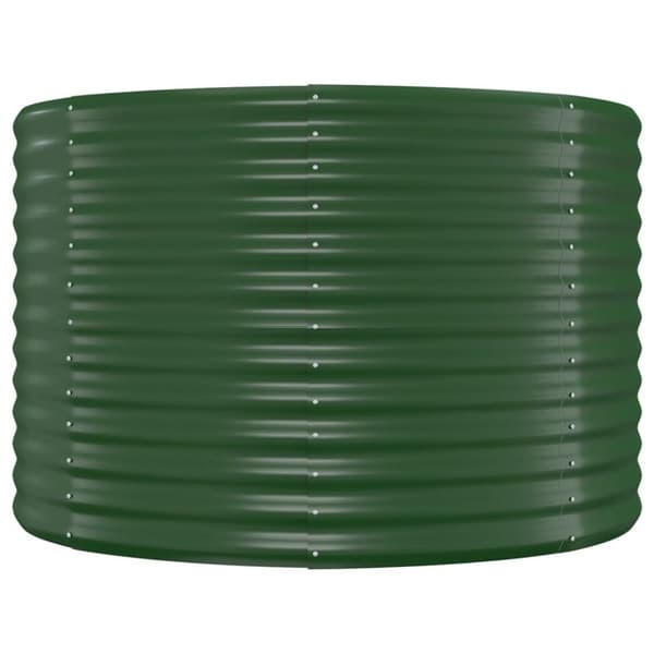 vidaXL Høybed pulverlakkert stål 249x100x68 cm grønn