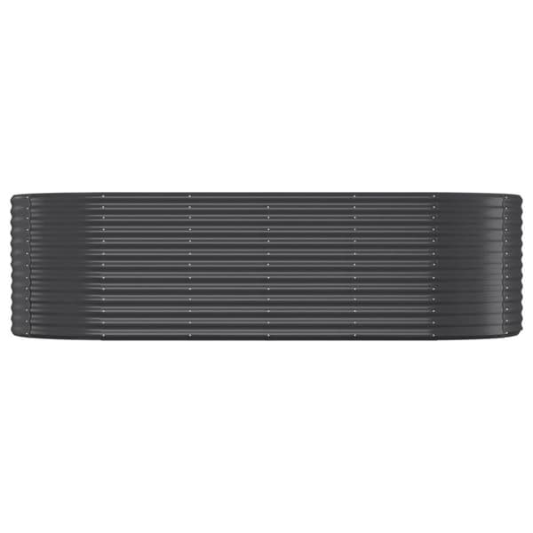 vidaXL Odlingslåda pulverlackerat stål 249x100x68 cm antracit