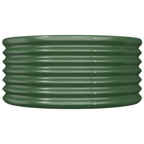 vidaXL plantekrukke 80x80x36 cm pulverlakeret stål grøn