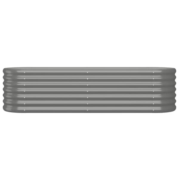 vidaXL plantekasse 152x40x36 cm pulverlakeret stål grå