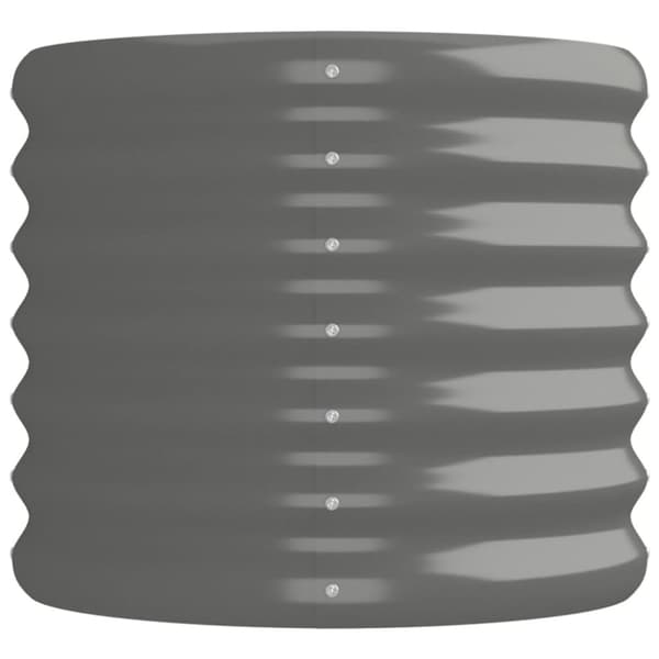 vidaXL plantekasse 152x40x36 cm pulverlakeret stål grå