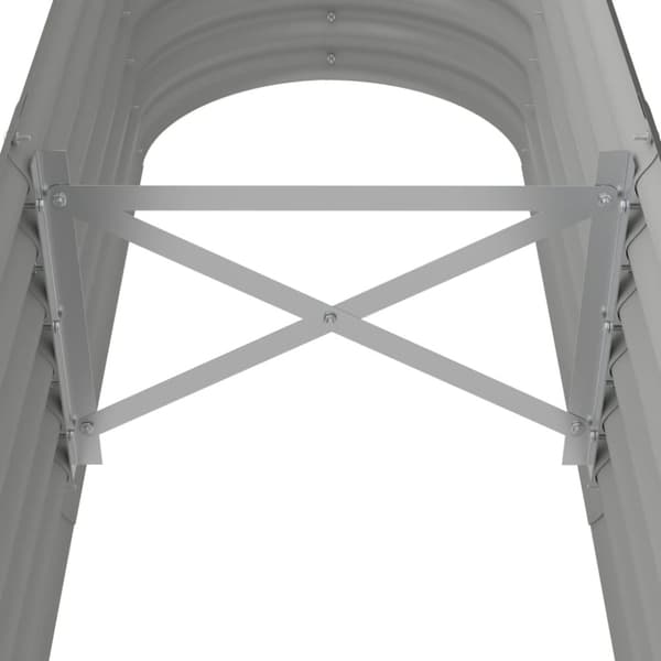 vidaXL plantekasse 152x40x36 cm pulverlakeret stål grå