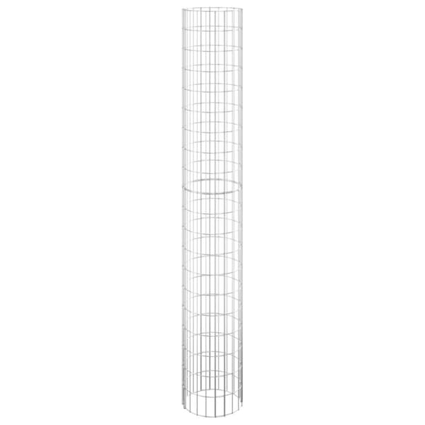 vidaXL rundt gabion-havebede 3 stk. Ø30x200 cm galvaniseret stål