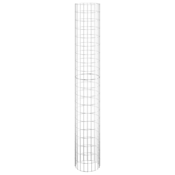 vidaXL rundt gabion-havebede 3 stk. Ø30x200 cm galvaniseret stål