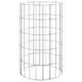 Miniatyrbillede 3 af 7: vidaXL rundt gabion-havebede 3 stk. Ø30x50 cm galvaniseret stål