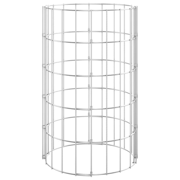 vidaXL rundt gabion-havebede 3 stk. Ø30x50 cm galvaniseret stål