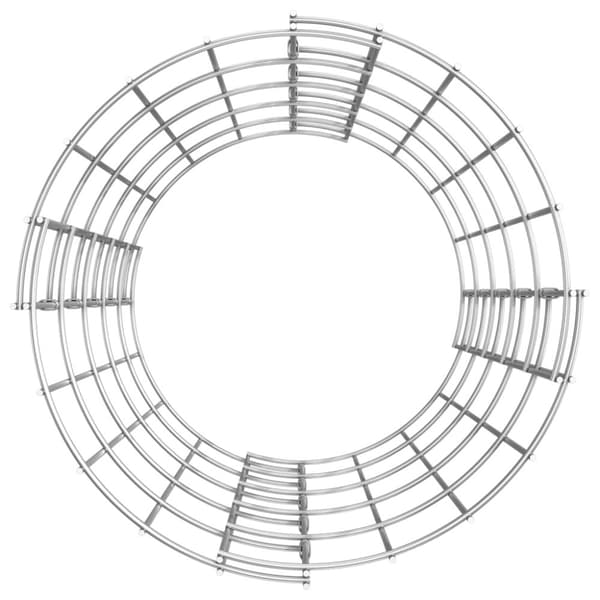 vidaXL rundt gabion-havebede 3 stk. Ø30x50 cm galvaniseret stål