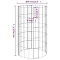 Miniatyrbillede 7 af 7: vidaXL rundt gabion-havebede 3 stk. Ø30x50 cm galvaniseret stål