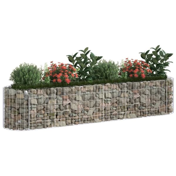 vidaXL gabion-højbed 260x50x50 cm galvaniseret jern