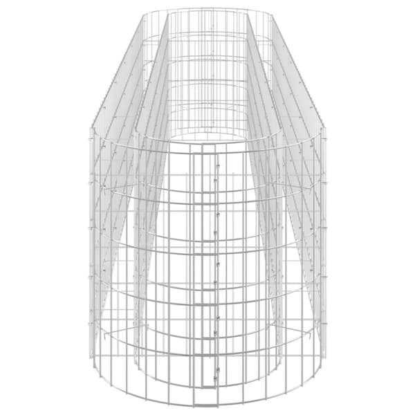 vidaXL gabion-højbed 260x50x50 cm galvaniseret jern
