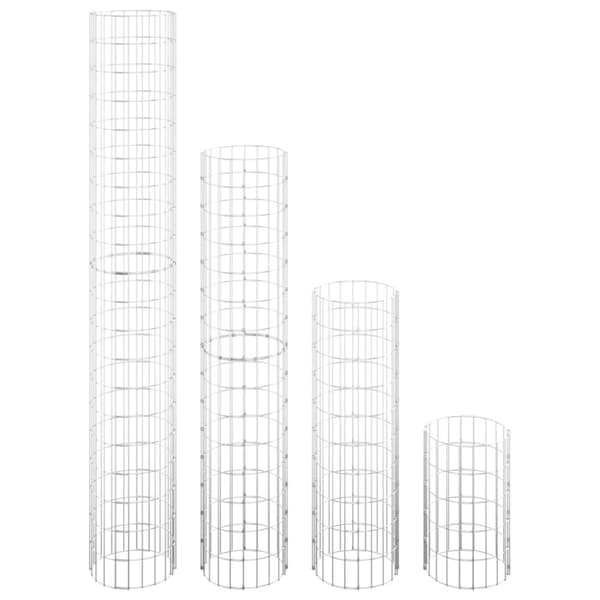 vidaXL gabion-kurve 4 stk. cylinderformet Ø30x50/100/150/200 cm
