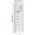 Miniatyrbillede 6 af 8: vidaXL gabion-kurve 4 stk. cylinderformet Ø30x50/100/150/200 cm