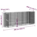 Miniatyrbillede 8 af 8: vidaXL gabion-højbed 260x50x100 cm galvaniseret jern