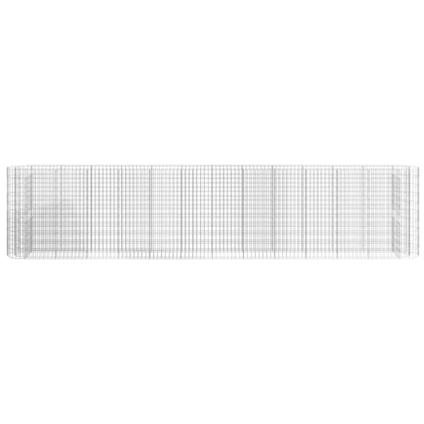 vidaXL gabion-højbed 470x50x100 cm galvaniseret jern