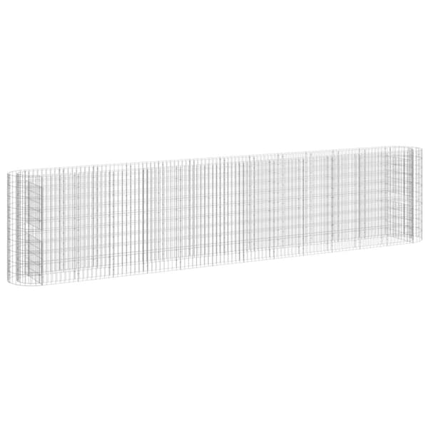 vidaXL gabion-højbed 470x50x100 cm galvaniseret jern