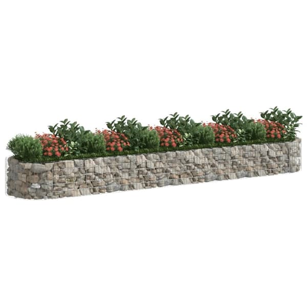vidaXL gabion-højbed 500x100x50 cm galvaniseret jern